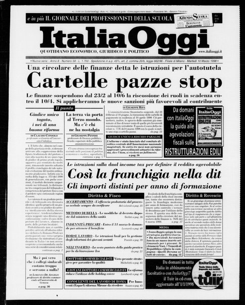 Italia oggi : quotidiano di economia finanza e politica